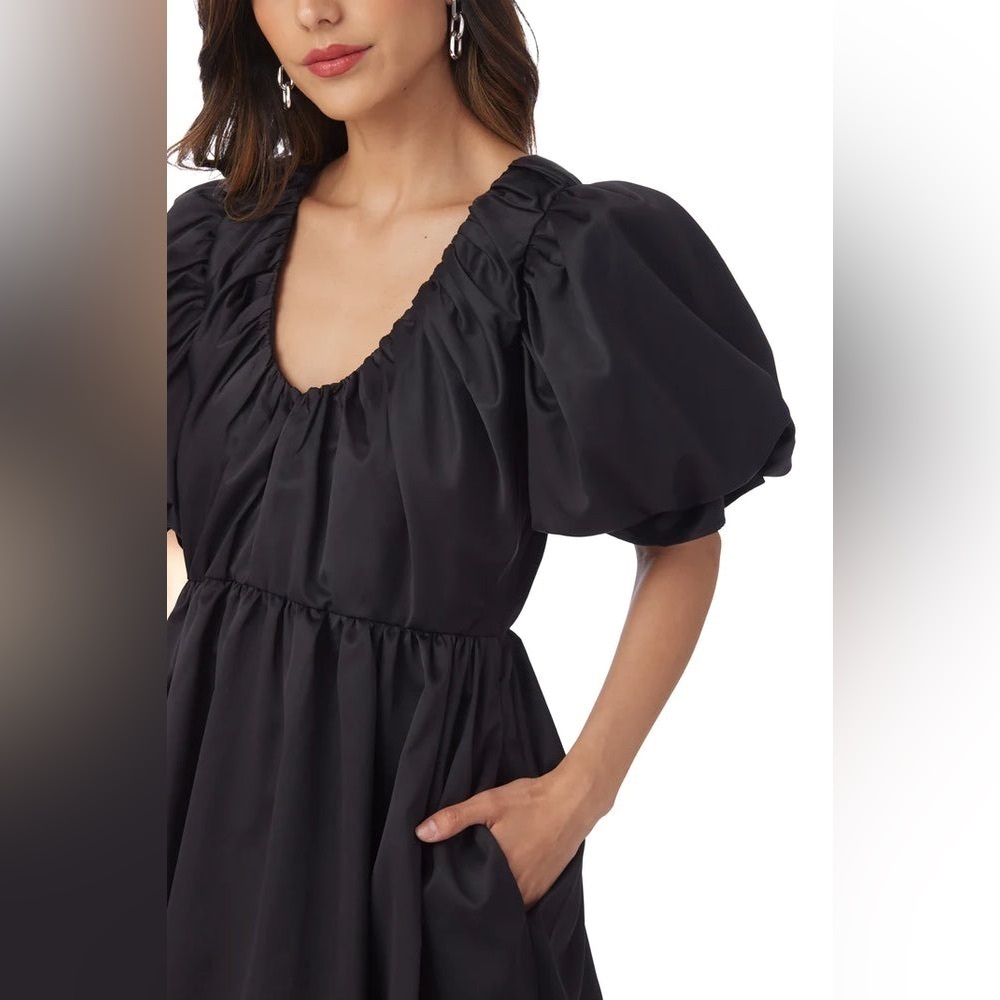 NEW CROSBY BY MOLLIE BURCH Raines Mini Short Sleeve Dress Black XS - Picture 4 of 8